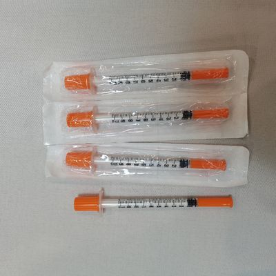 1ml 인슐린 주사기 고착 바늘과 함께 집중 100 유닛 또는 40 유닛