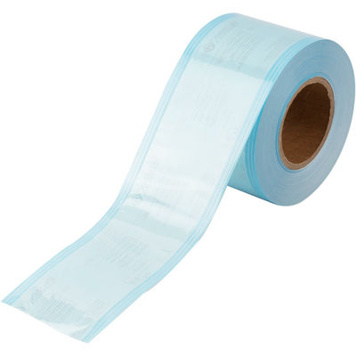 100mm*100mm 의료용 열 밀봉 멸균 거싯 롤 파우치 백 블루